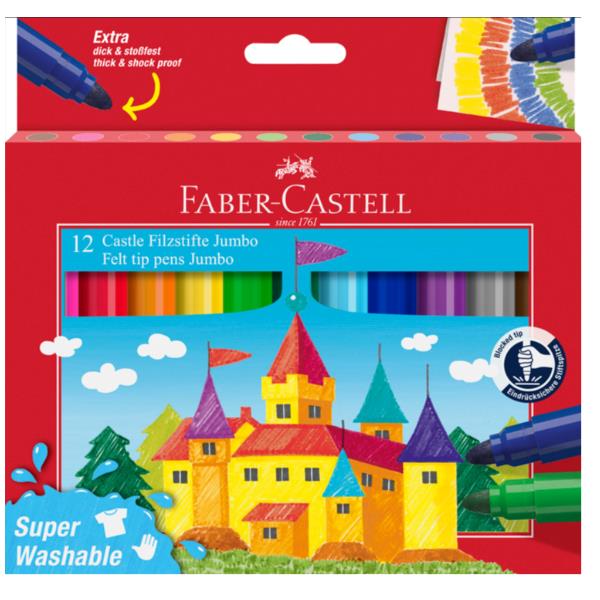 FABER CASTEL Astuccio in cartone con 12 pennarelli