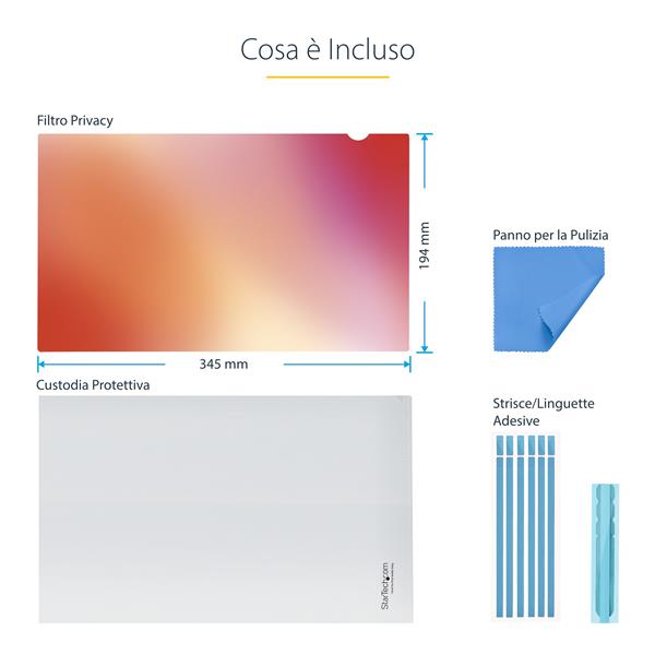 Filtro Privacy Oro per Monitor 15.6" 16:9, Schermo privacy reversibile, Privacy Screen Protector per PC, protezione/schermo rimovibile, +/- 30 gradi 11