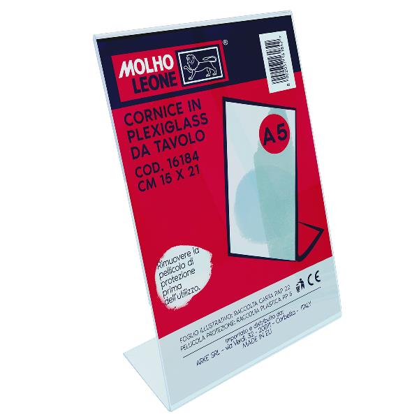 MOLHO LEONE Portadepliant a "L" - verticale 15x21 (A5)