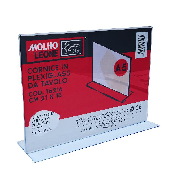 MOLHO LEONE Portadepliant a "T" - orizzontale 21x15 (A5)