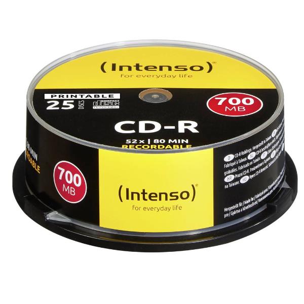 INTENSO CD-R 700 MB SPINDLE 25PZ. PRINTABLE