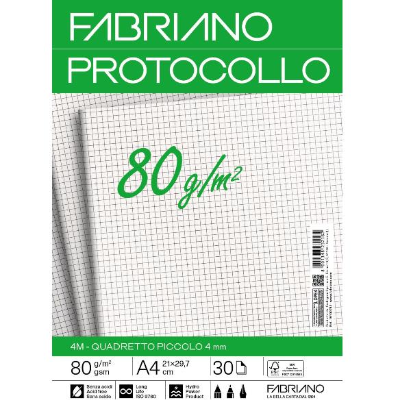 CARTA PROTOCOLLO A4 80g - RIG 4 MM 2