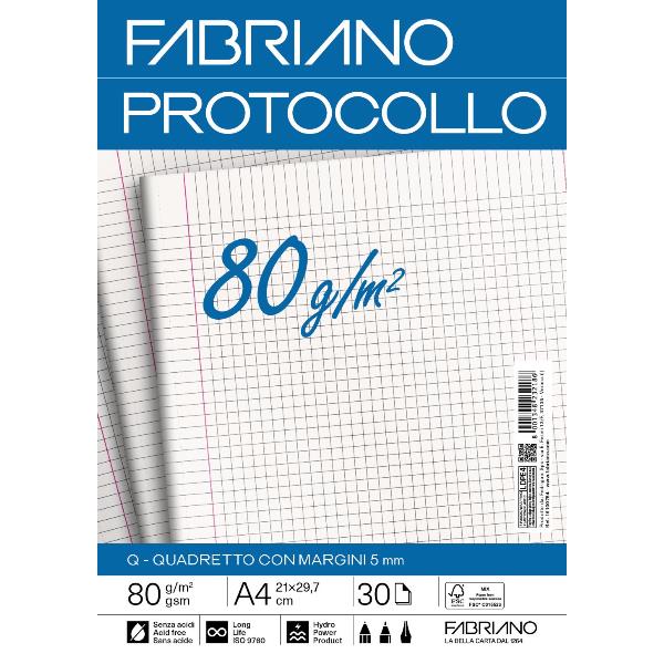 CARTA PROTOCOLLO A4 80g- RIG Q 2
