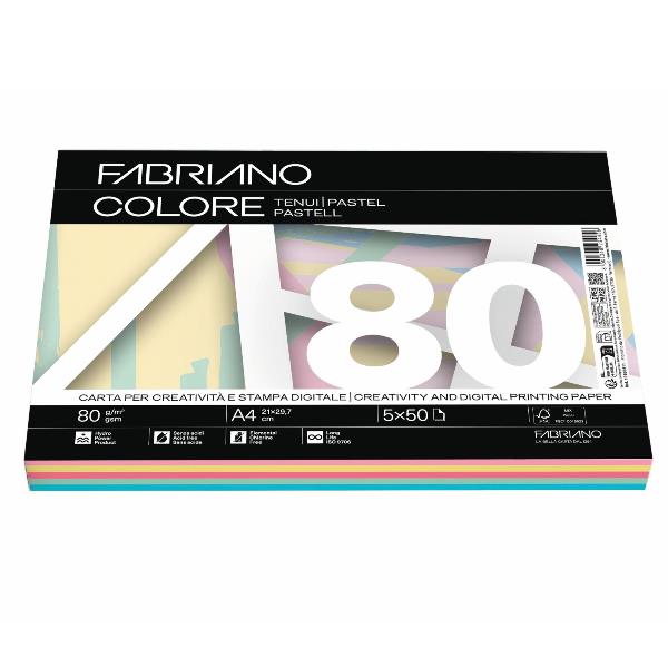 FABRIANO COLORE MIX TENUI - A4 80g 250 fogli 2