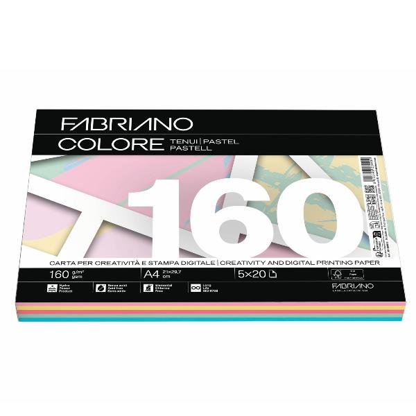 FABRIANO COLORE MIX TENUI - A4 160g 100 fogli 2