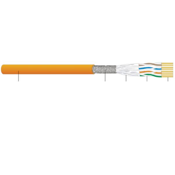 DATWYLER CAVO S/FTP CAT.8 CCA ARANCIO 1000M