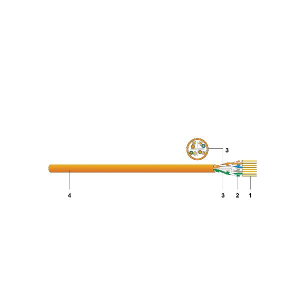 DATWYLER DATWYLER - Cavo U/UP6 CAT.6 CCA ARANCIO 305 MT