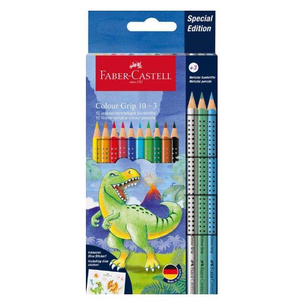 MATITE COLORATE COLOUR GRIP DINOSAURO + METALLIC 3