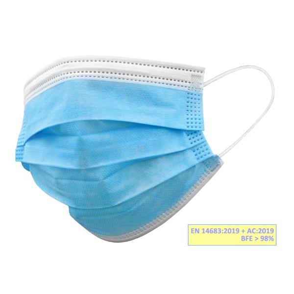 MASCHERINE FILTRANTI 98% A 3 VELI - TIPO IIR con elastici 2
