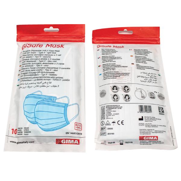 MASCHERINE FILTRANTI 98% A 3 VELI - TIPO IIR con elastici 5