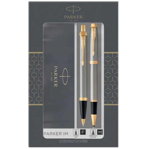 PARKER SET DUO IM BRUSHED METAL GT
