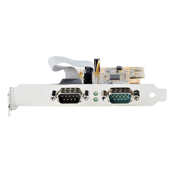 StarTech Scheda Seriale PCI Express a 2 porte; Scheda di interfaccia seriale da PCIe a RS232 (DB9)