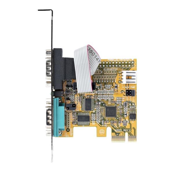 Scheda Seriale PCI Express a 2 porte; Scheda di interfaccia seriale da PCIe a RS232 (DB9) 3