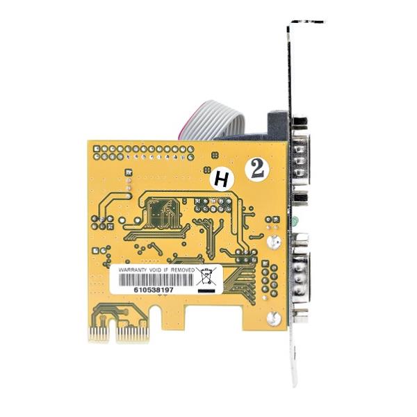 Scheda Seriale PCI Express a 2 porte; Scheda di interfaccia seriale da PCIe a RS232 (DB9) 4