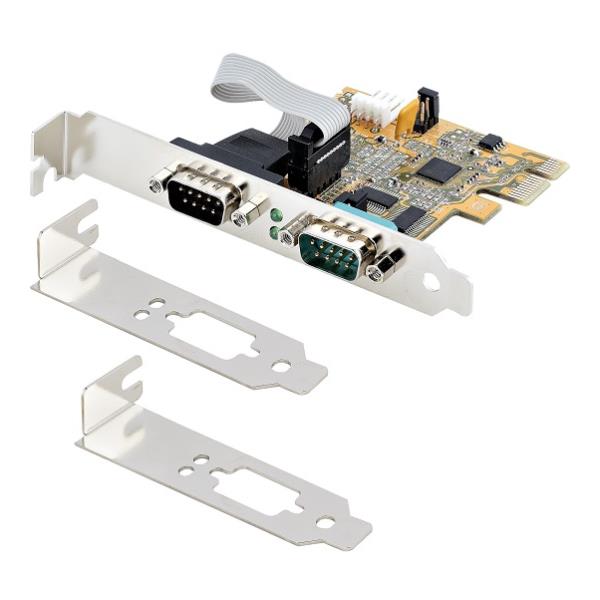 Scheda Seriale PCI Express a 2 porte; Scheda di interfaccia seriale da PCIe a RS232 (DB9) 5