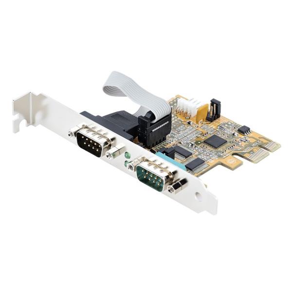 Scheda Seriale PCI Express a 2 porte; Scheda di interfaccia seriale da PCIe a RS232 (DB9) 6