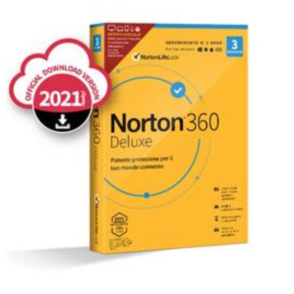 NORTON NORTON 360 DELUXE 25GB 1 USER 3 DEVICE ATTACH ESD