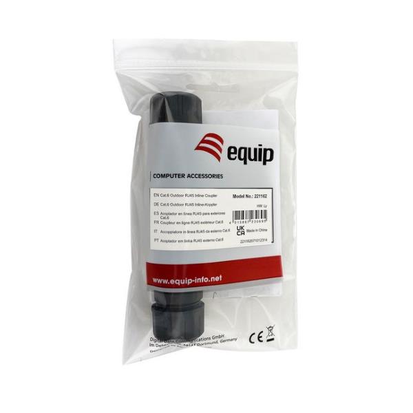 EQUIP - COUPLER INLINE CAT.6 RJ45 SCHERMATO IP68, da esterno 8
