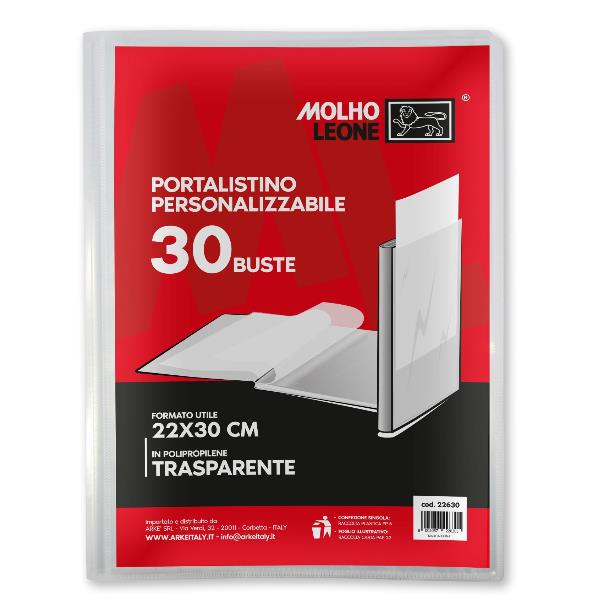 MOLHO LEONE Portalistino personalizzabile 30 buste A4 (conf.24)