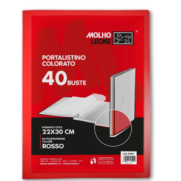 MOLHO LEONE Portalistino 40 buste rosso (conf. 12)