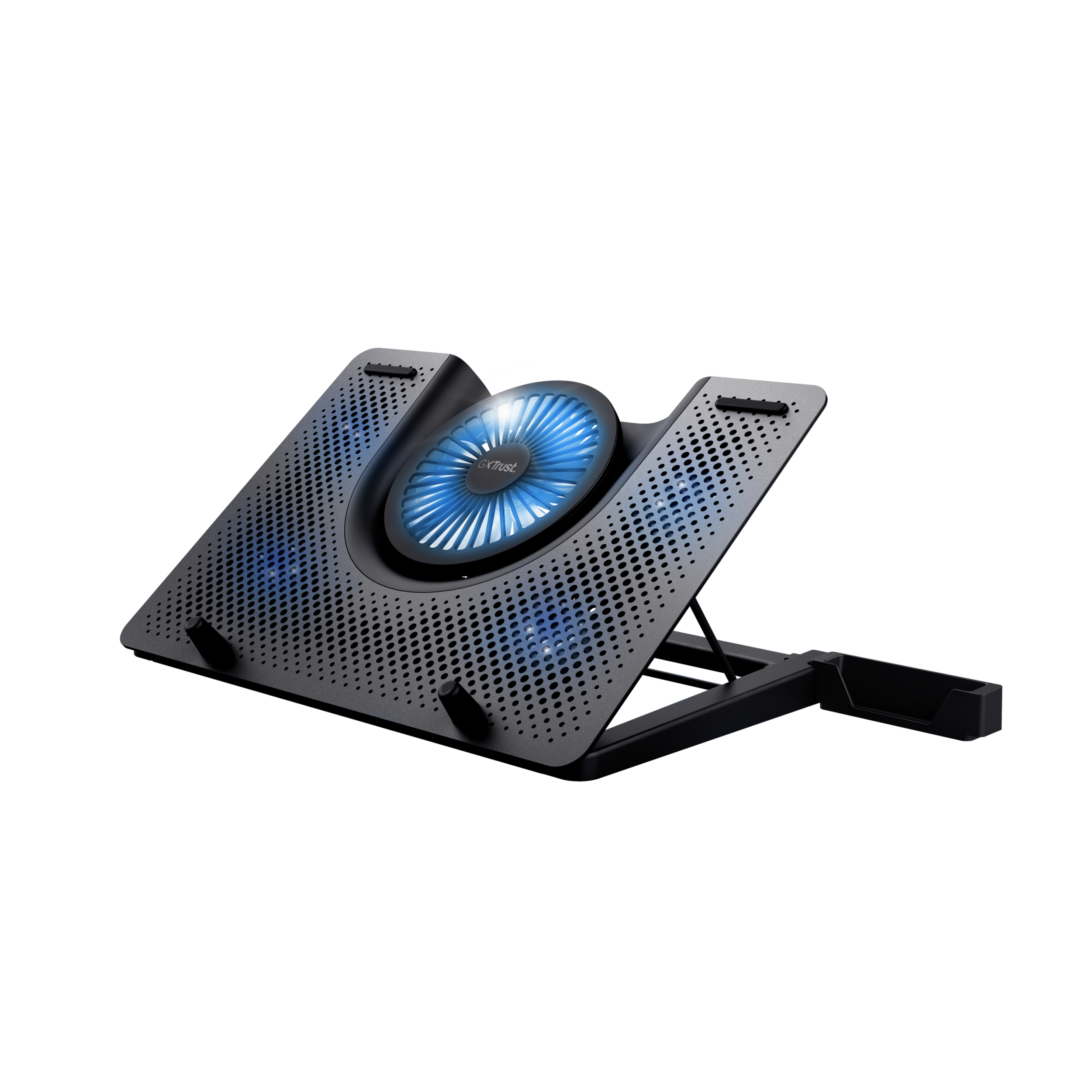 TRUST SUPPORTO/RIALZO CON 5 VENTOLE DI RAFFREDDAMENTO PER LAPTOP FINO 17.3" - TRUST GXT 1125 QUNO - NERO