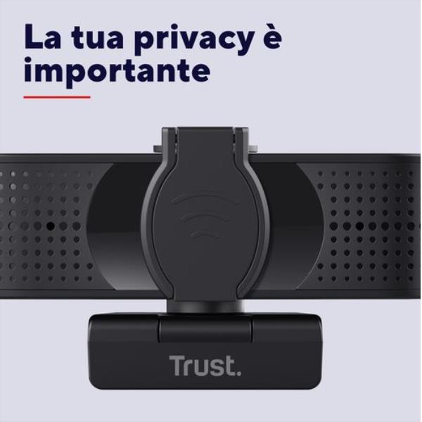WEBCAM ULTRA HD 4K 3480X2160- FILTRO PRIVACY - TRUST TEZA - NERO 6