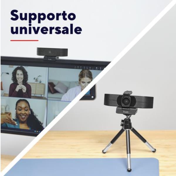 WEBCAM ULTRA HD 4K 3480X2160- FILTRO PRIVACY - TRUST TEZA - NERO 8