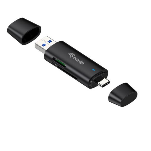 EQUIP EQUIP - LETTORE DI SCHEDE USB 2 in 1, 5Gbps, SD, TF
