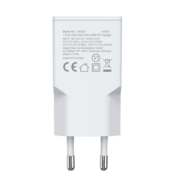 EQUIP - Caricabatterie GaN PD sottile da 20W con 1x USB-C 2