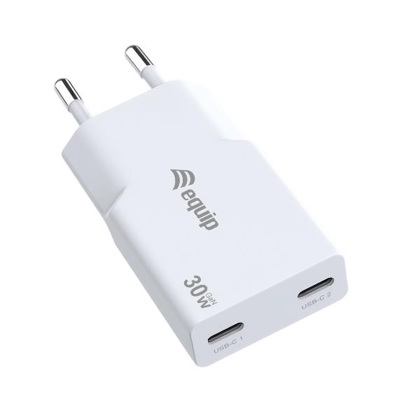 EQUIP EQUIP - Caricabatterie GaN PD sottile da 20W con 1x USB & 1x USB-C