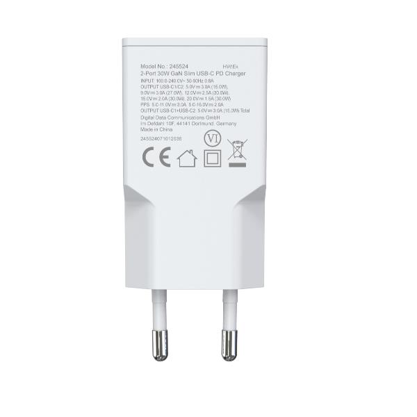 EQUIP - Caricabatterie GaN PD sottile da 20W con 1x USB & 1x USB-C 6