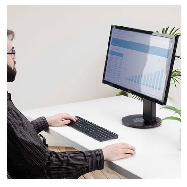 Filtro anti luce blu da 24" 16:9, filtro per schermo anti luce blu per monitor da 24 pollici, riduce l'affaticamento degli occhi, doppia opzione di montaggio, conforme a TAA 2