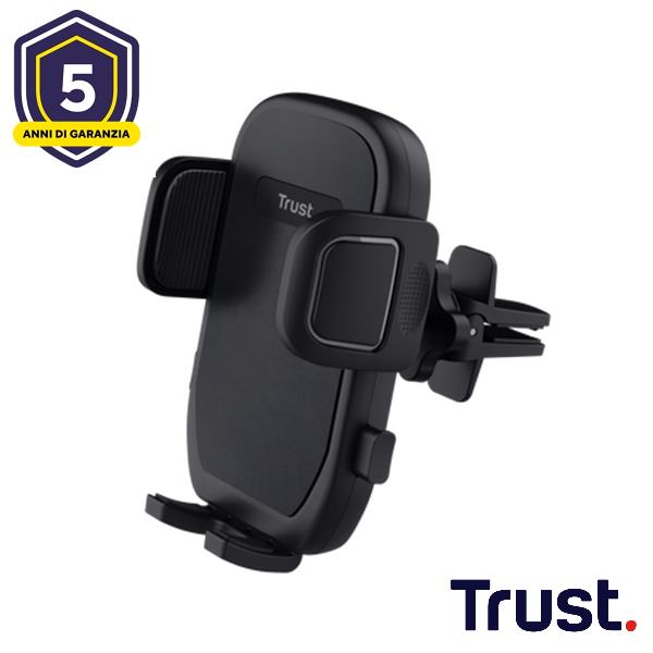 SUPPORTO/HOLDER PER TELEFONO CON MONTAGGIO ALLA VENTOLA DELL’ARIA - TRUST RUNO - NERO 3