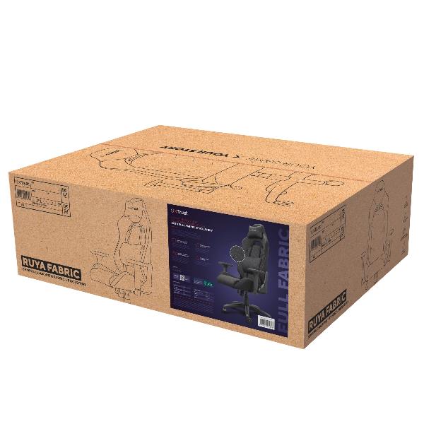 SEDIA GAMING PREMIUM IN TESSUTO REALIZZATA CON MATERIALI SOSTENIBILI - TRUST GXT 723 RUYA - GRIGIO 8
