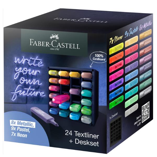 FABER CASTEL SET DI EVIDENZIATORI 24 PEZZI DESKSET