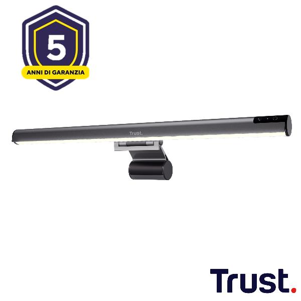 LAMPADA LED BARRA MONITOR LIGHT BAR, ANTI LUCE BLU, ANTI RIFLESSO, COMANDI TOUCH (LUCE FREDDA, NATURALE, CALDA) - TRUST SHYNE - NERO 8