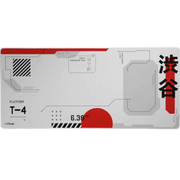 TRUST TAPPETINO/MOUSEPAD XXL - LAVABILE - PROTEGGI SCRIVANIA MISURA 930x400 - TRUST GXT 759 - JAPAN WHITE