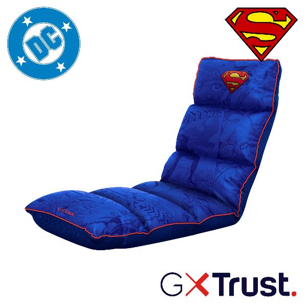 SEDIA GAMING DA PAVIMENTO PIEGHEVOLE LICENZIATA (DC) SUPERMAN - TRUST GXT 718SM RAYZEE - BLU 2