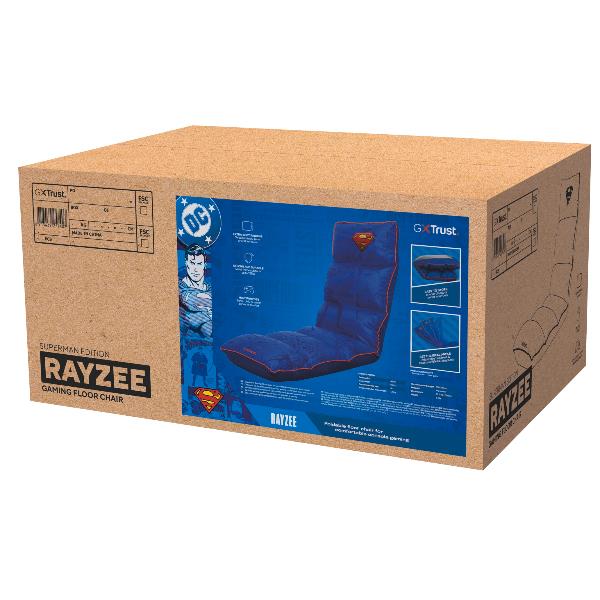 SEDIA GAMING DA PAVIMENTO PIEGHEVOLE LICENZIATA (DC) SUPERMAN - TRUST GXT 718SM RAYZEE - BLU 8