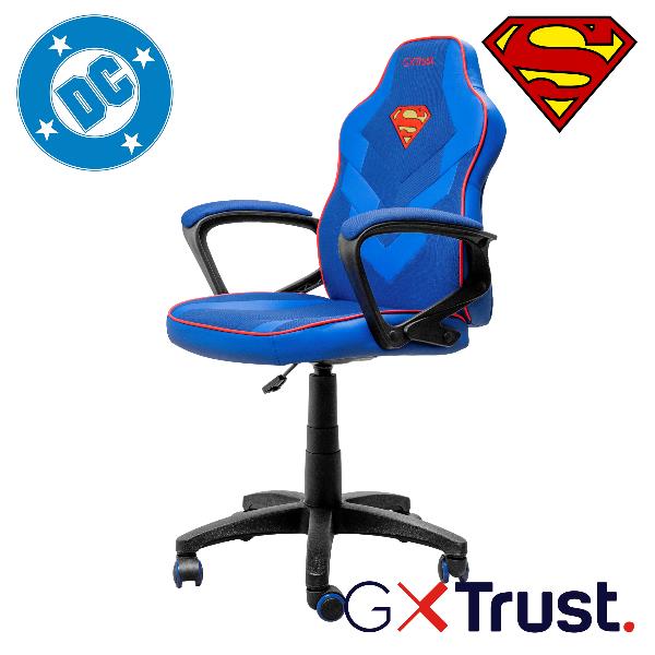 TRUST SEDIA GAMING PER RAGAZZI FINO 12 ANNI LICENZIATA (DC) SUPERMAN - TRUST GXT703SM REVVO KIDS CHAIR SUPERMAN - BLU