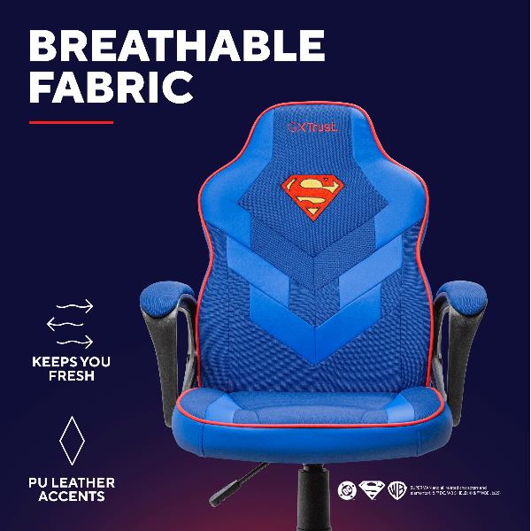 SEDIA GAMING PER RAGAZZI FINO 12 ANNI LICENZIATA (DC) SUPERMAN - TRUST GXT703SM REVVO KIDS CHAIR SUPERMAN - BLU 2