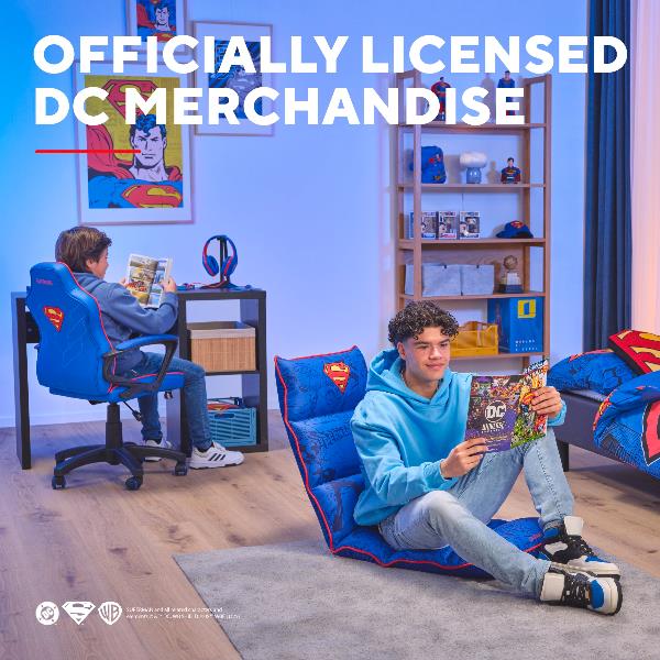 SEDIA GAMING PER RAGAZZI FINO 12 ANNI LICENZIATA (DC) SUPERMAN - TRUST GXT703SM REVVO KIDS CHAIR SUPERMAN - BLU 4