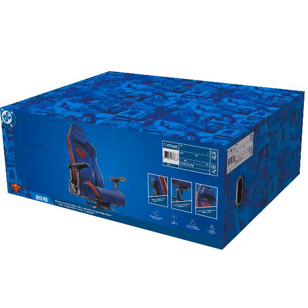SEDIA GAMING PRO PREMIUM LICENZIATA (DC) SUPERMAN - TRUST GXT721SM RUYA PRO SUPERMAN BLU 7