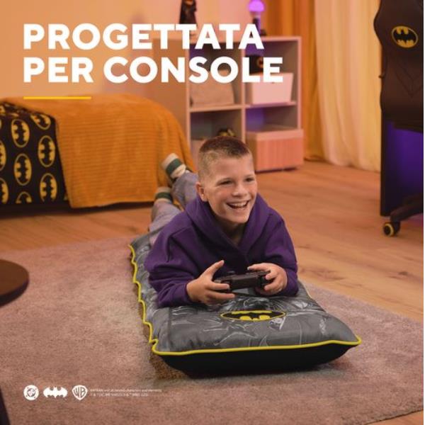SEDIA GAMING DA PAVIMENTO PIEGHEVOLE LICENZIATA (DC) BATMAN - TRUST GXT 718SM RAYZEE - BATMAN GRIGIA 7