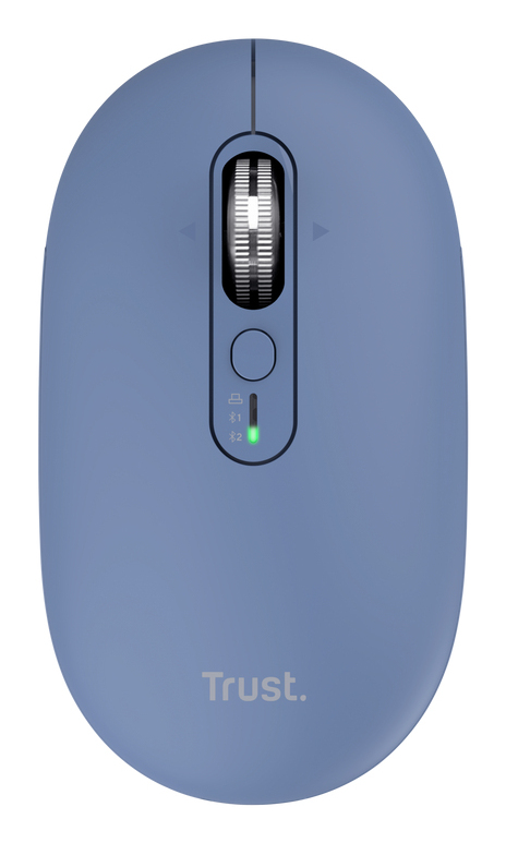 TRUST MOUSE WIRELESS HYPERSCROLL RICARICABILE MULTICONNECT WL 2,4GHZ + 2x BT ULTRASOTTILE SILENT - 3200DPI - TRUST SERON - BLU
