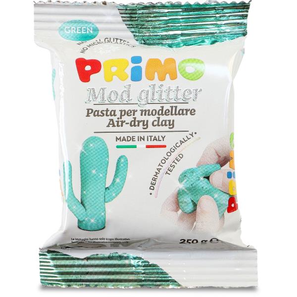 Primo PASTA PER MODELLARE 250GR - VERDE GLITTER