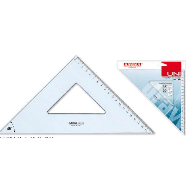 ARDA SQUADRA 45° DI 25 CM LINEA UNI
