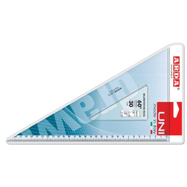 SQUADRA 60° DI 30 CM LINEA UNI 2