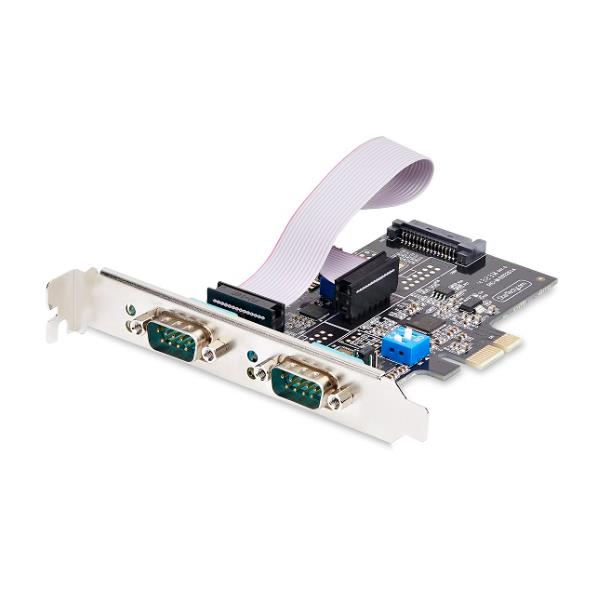 StarTech Scheda Seriale PCIe a 2 porte, scheda PCI Express a doppia porta RS232/RS422/RS485 (DB9)