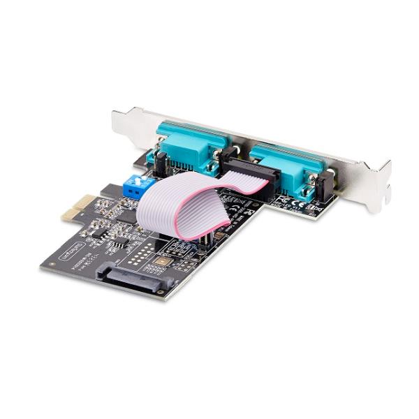 Scheda Seriale PCIe a 2 porte, scheda PCI Express a doppia porta RS232/RS422/RS485 (DB9) 3